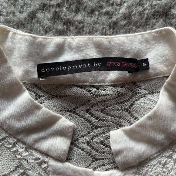 Sz6 Lace Cream Top Made in USA 🇺🇸 - Picture 7 of 8